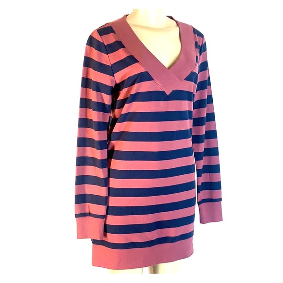 Z Supply Dresses & Skirts - Z Supply Modern Stripe L/S Dress Crushed Berry S